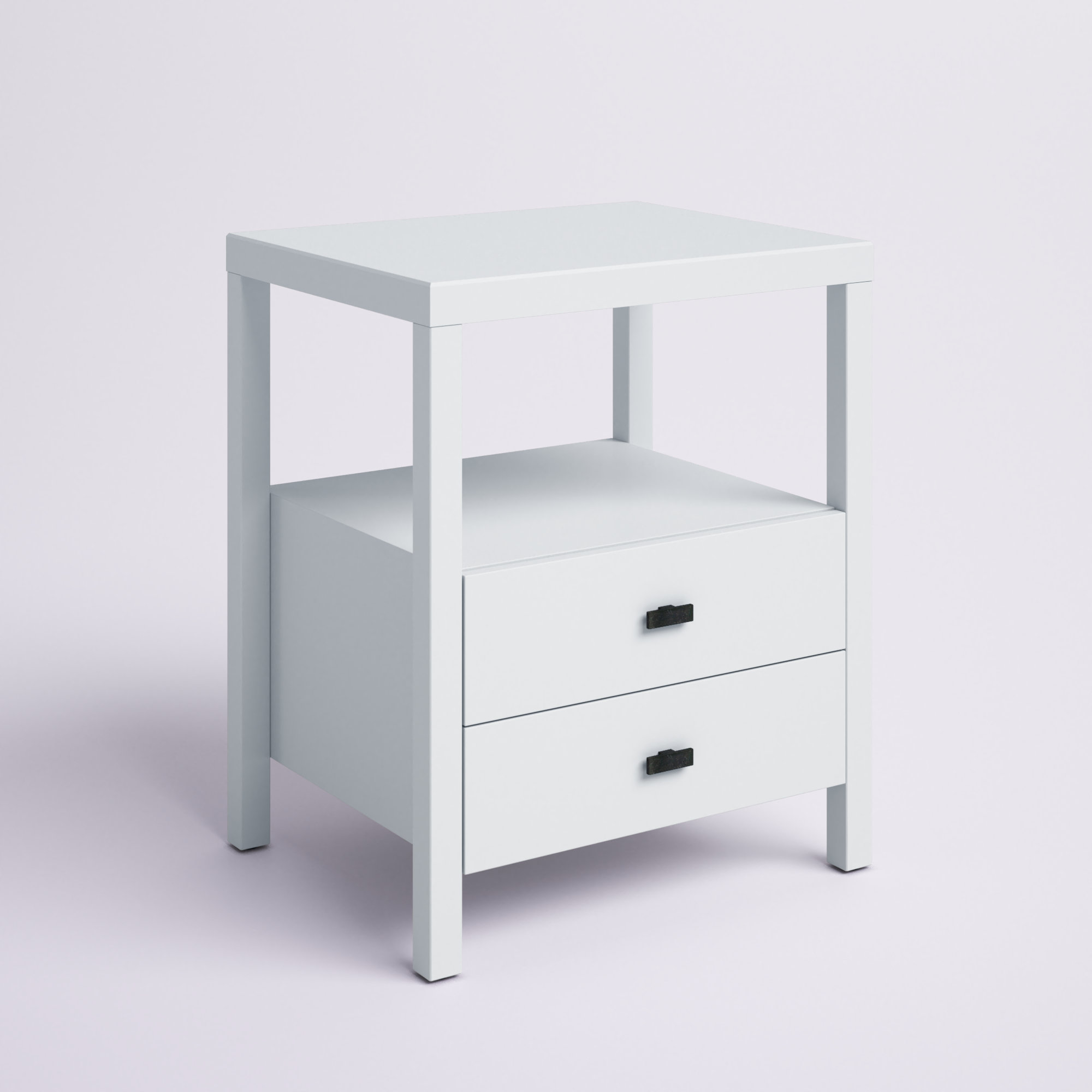 Hashtag Home Leflore Manufactured Wood + Solid Wood Nightstand ...