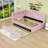 Full Upholstered Platform Bed with USB Ports and LED and Trundle-844524349