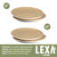 Ensemble d'assiettes de service en bambou 4 pièces Lexa, 12 po, blanc-122663372