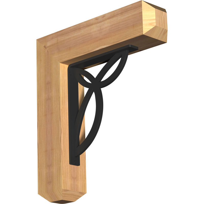 Support simple 4 po Versailles Ironcrest Versailles, H 16 po x P 14 po, Cèdre rouge de l'Ouest l 4 po x T 2 po (sciage br