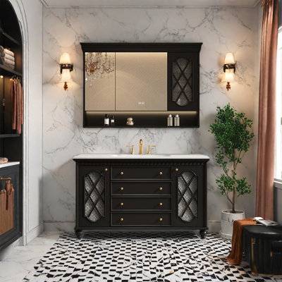American retro and simple bathroom cabinet