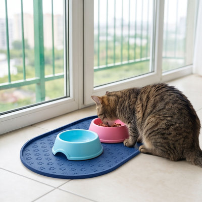 metal birds feeder Pet Food Mat With Raised Edges Feeding Pad Pet Bowl Silicone Food Mat Waterproof And Clean