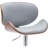 Swivel Bentwood Lift Adjustable Height Bar Stool With Curved Seat And Back (Gray)-352030338-352030337