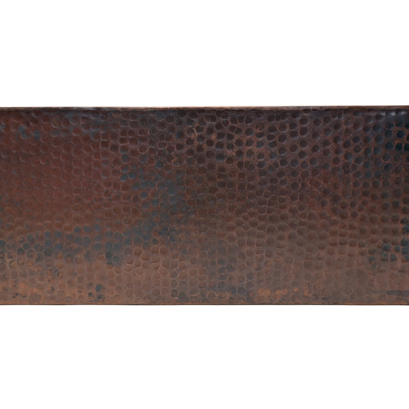 33" Hammered Copper Kitchen Apron 50/50 Double Basin Sink with Matching Drains, and Accessories
