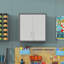 Armoire de rangement murale moderne en métal avec serrure et tablette réglable pour bureau