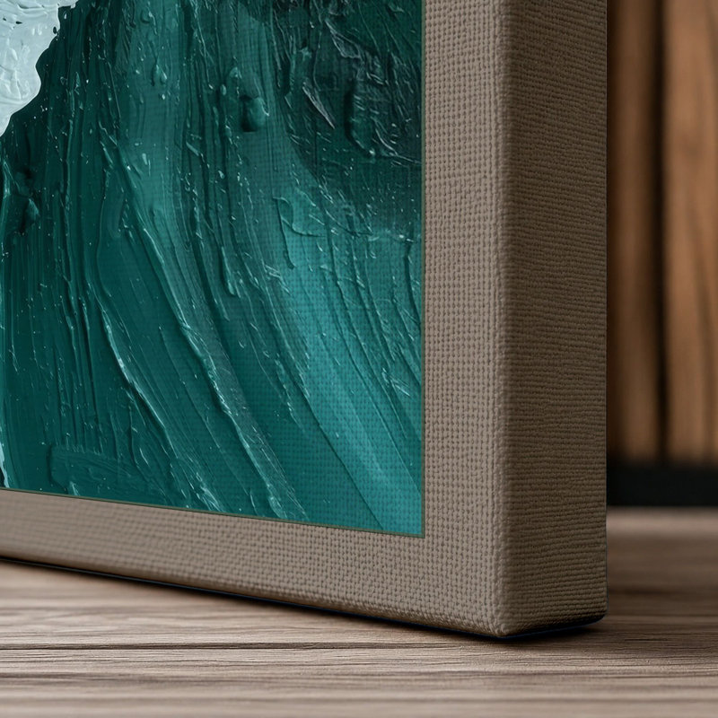 Rhythms Coastal - Wrapped Canvas, 36x24 - 91.4 x 61.0 cm, Taupe Border