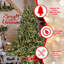 Arbre de Noël artificiel pleine forme 9 pi pré-éclairé, 1100 lumières UL, 3451 pointes de branches mixtes en PE / PVC, base large pour les espaces spacieux, structure à charnières, support en métal stable-817570926-817570916