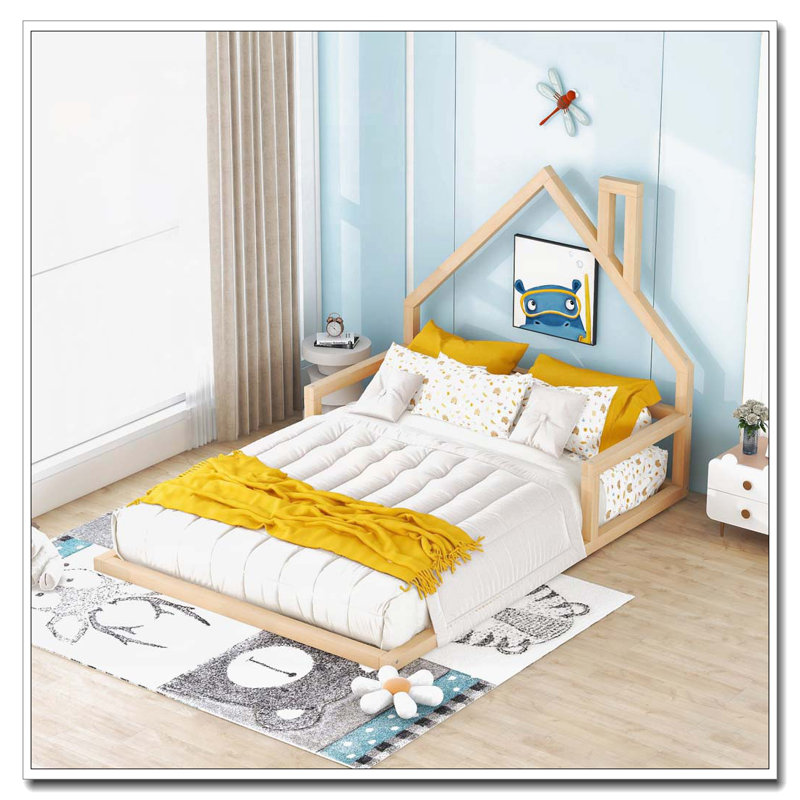 House-shaped Headboard, Full, Natural