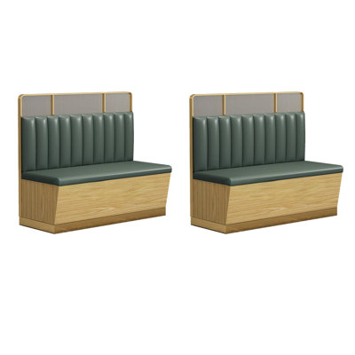 Stylish Luxury Restaurant Cafe Benches Faux Leather Upholstered Bench