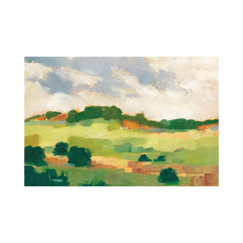 «Scattered Trees II» par Ethan Harper - reproduction d'art, H 40 po x l 60 po x 1,5 po, Toile tendue, Pas de tapis