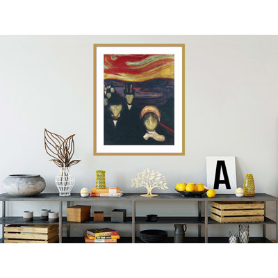 Anxiety by Edvard Munch -Framed Giclee Print