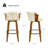 Lesli 30.51'' Swivel Tufted PU Leather Upholstered Counter Stool-1621523649