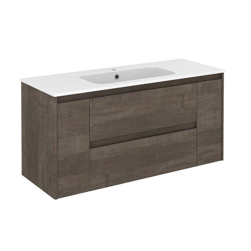 Ambra 47.4'' W Single Vanity, Samara Ash, Gloss White