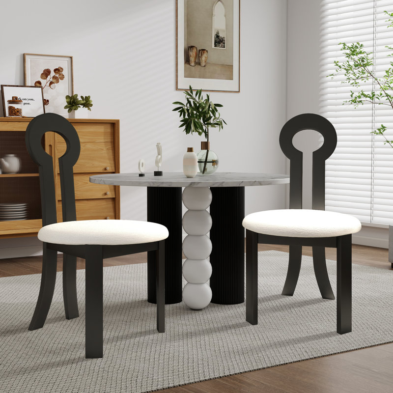 Chaise rembourrée de 19,66 po de largeur, Noir, noir, noir, noir