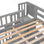 Lit mezzanine double avec bureau, tablettes de rangement et escalier