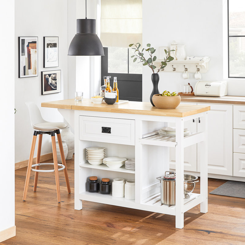 Solid Wood Top Kitchen Island