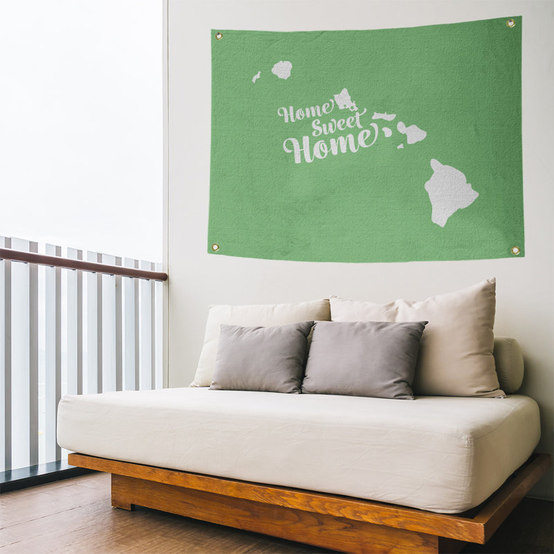 Tapisserie murale honolulu doux pour la maison, H 50 po x l 59 po, Vert