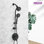 Modern Combination Shower System with Dual Shower Heads and Adjustable Handheld Sprayer