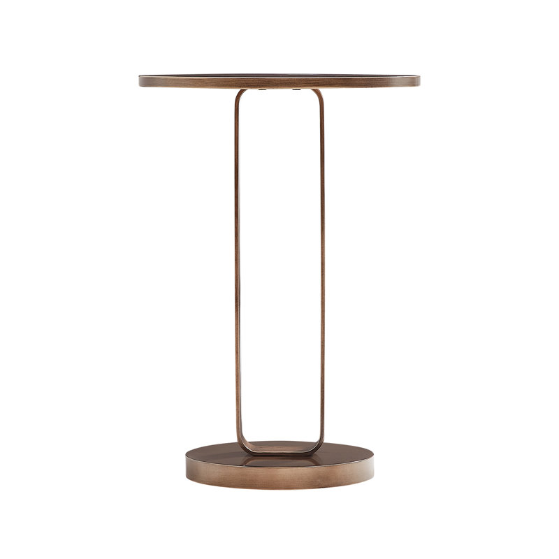 Table d'appoint ronde en bronze antique