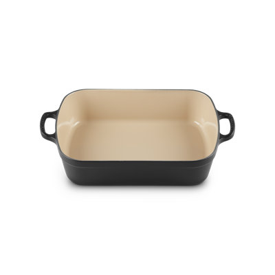 Le Creuset Signature Cast Iron Rectangular Roaster, 5.25Qt., Licorice