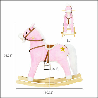 Jouet interactif pour tout-petit, cheval à bascule avec sons réalistes pour un jeu et un développement attrayants