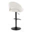 Tabouret de bar réglable Resme avec repose-pieds en T arrondi (ensemble de 2)-121972417-121972416