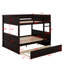 Lit double superposé au dessus d'un lit double avec lit gigogne-657616520