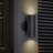Adeele 8" Modern Outdoor Wall Light In 2 Lights With 2 5W Led Gu10 Replaceable Bulbs