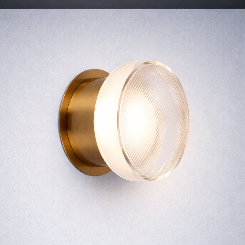 Lunox Copper LED Wall Sconce, Antique Brass