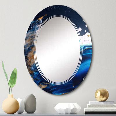 Pason Ice Paint Splash I - Miroir mural moderne en spirale