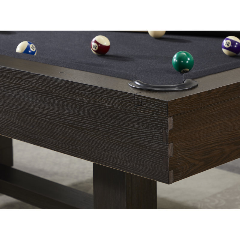 Wilson 7' Dark Wood and Black Felt Pool Table