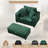 Boneless Modern Corduroy Upholstered Sofa Chaise Lounge Chair With Removable Ottoman-843132499-843112761