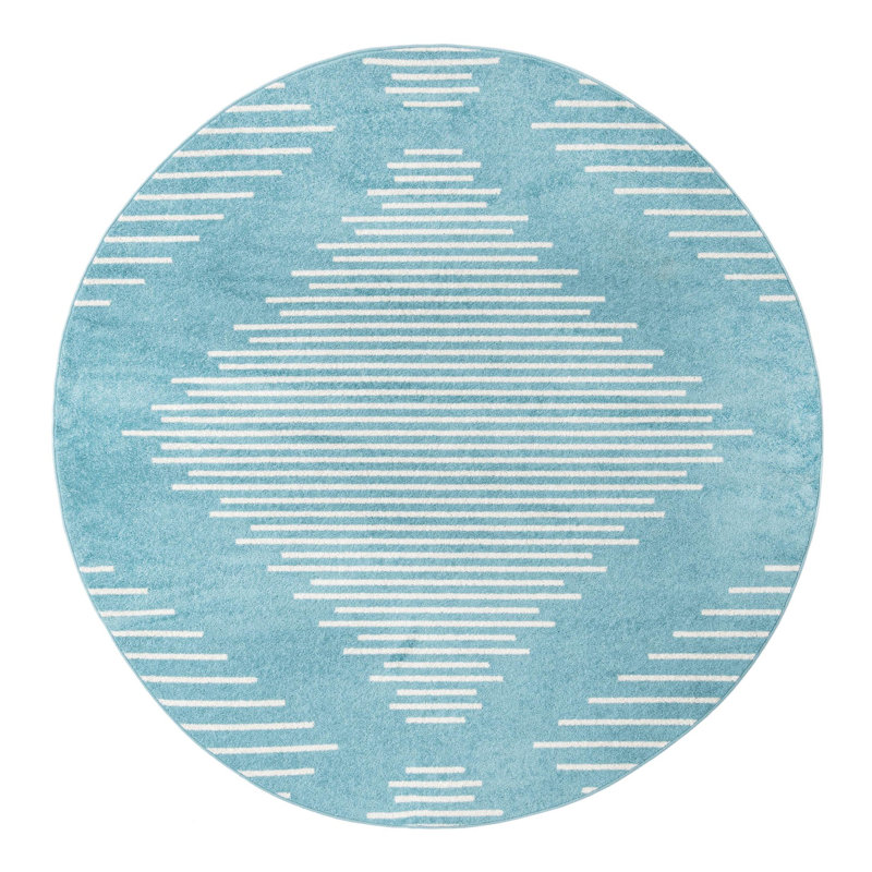 Katlain Geometric Indoor Rug, Round 2'