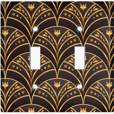 Patterned 2 - Gang Toggle Light Switch Standard Wall Plate