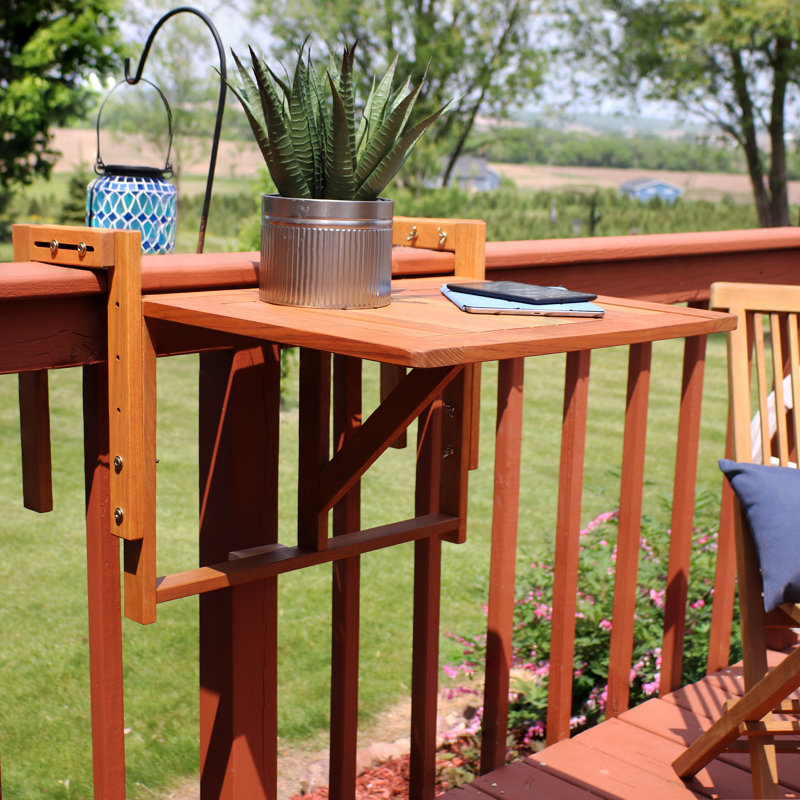 Table de balcon pliante en bois Meranti