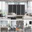 221cm W x 188cm H 4 - Panel Metal Folding Room Divider