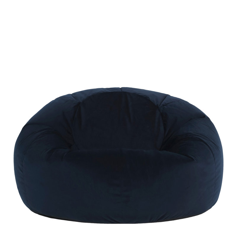 icon Kingston Classic Velvet Bean Bag Chair Taupe Bean Bags, Midnight Blue
