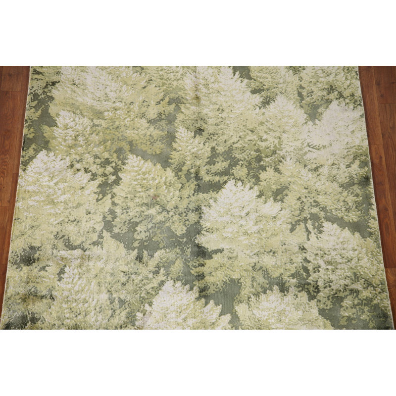 Tapis moderne indien à motif abstrait 5 x 7