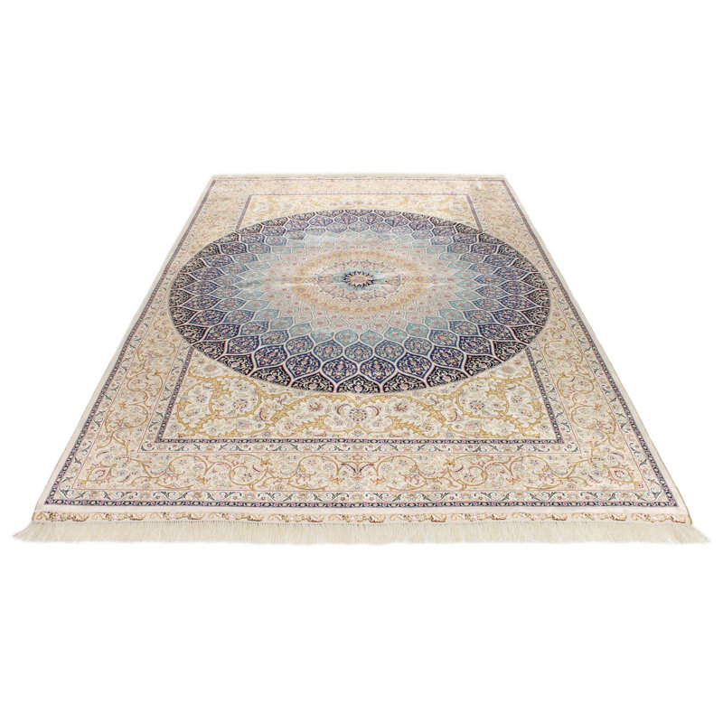 Tapis turc ivoire et multicolore 6 x 9