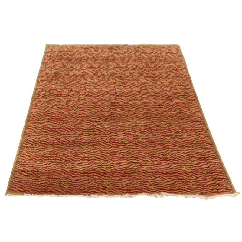 Mackinder One-of-a-Kind 5'4" x 7'5" New Age Rectangle Wool Area Rug in Red