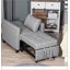 Fauteuil à oreilles confortable avec coussins capitonnés et accoudoirs arrondis pour un style de vie élégant