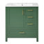 Ensemble de meuble-lavabo avec lavabo, armoire de rangement pour salle de bain avec porte à fermeture en douceur
