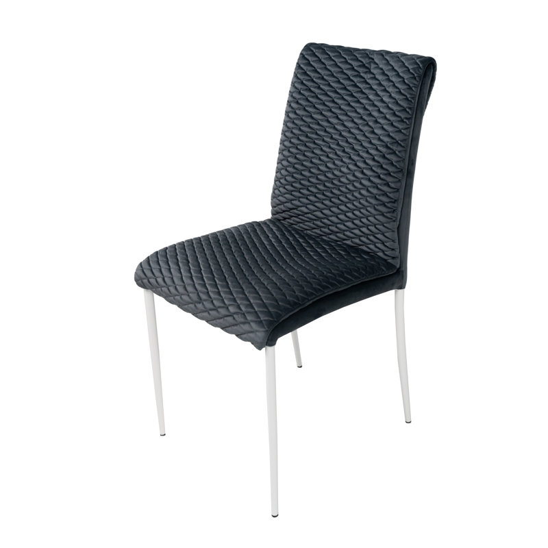 Cailloch 47cm H Tufted Polyester Blend Upholstered Side Chair in Blue