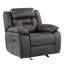 Fauteuil inclinable manuel traditionnel en microfibre polie 37,5 po Jannali-1172540726