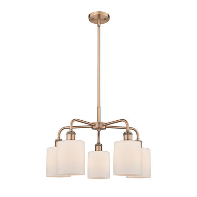 Dublin 5 - Light Steel Dimmable Drum Chandelier
