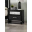 Table de chevet de rangement de style moderne à finition argent noir