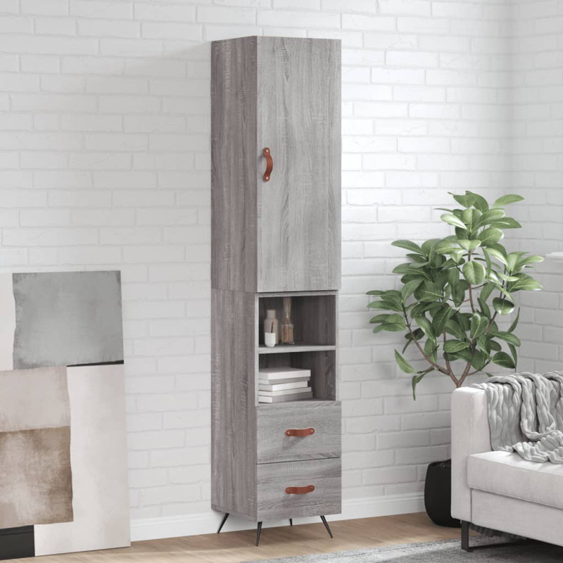 34.5cm Sideboard, Grey Sonoma