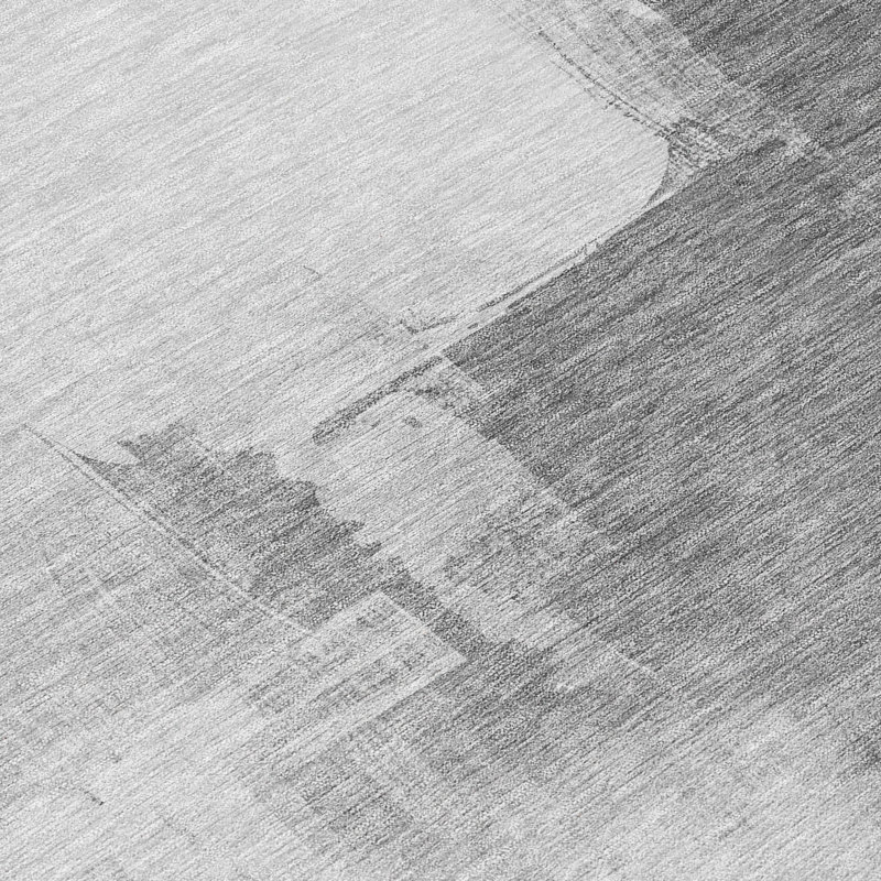 Gray Synthetic Flat Woven Washable Indoor/Outdoor Rug 20" x 30"