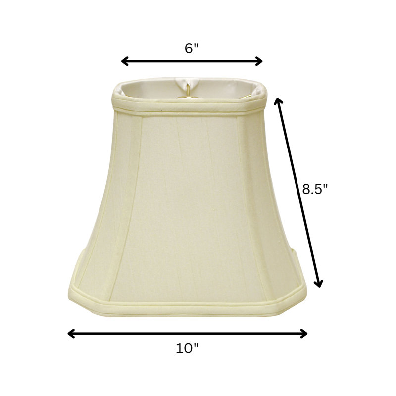 Abat-jour cloche en soie 8,5 po, Oeuf, H 8,5 po x l 10 po x P 10 po