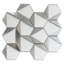 Mirari 9x11 in. Grey, Silver Glossy Glass 3D Trapezoid Mosaic Wall Tile (3.28 sq ft/case, 5-Pack)-123156100